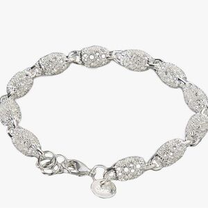 New. .925 Sterling Silver Hollow Chain Bracelet